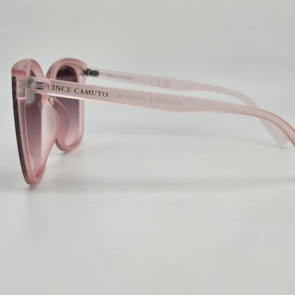 Vince Camuto VC1020 Crystal Matte Pink Frame Brown Lens Cat Eye Sunglasses 61mm - Picture 3 of 13